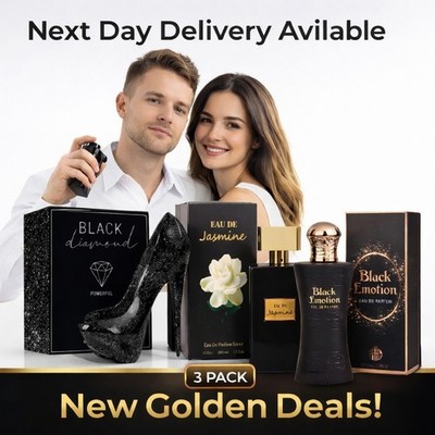 Damen Parfum 100ml Eau De Parfum Geschenk für Sie Designer Duft 3er Pack EDP
