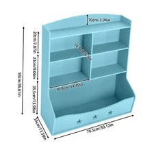 Kids Bin Toy Storage Box Bookcase Organizer Shelf Playroom Bookshelves Blue??