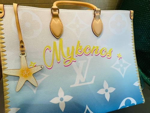 Louis Vuitton onthego Mykonos GM Schultertasche großer Farbverlauf blau NEU selten LTD - Bild 16 von 20
