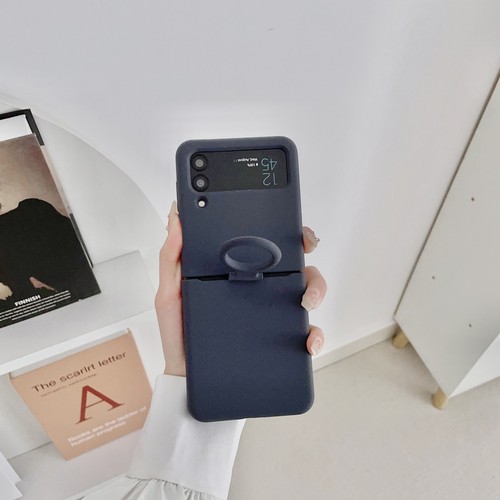 Funda delgada de silicona con anillo de bucle para Samsung Galaxy Z Flip5/Flip4/3 a prueba de golpes - Imagen 18 de 36