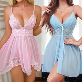 Women's Sexy-Lingerie Babydoll Sleepwear Underwear Lace Dress G-string Nightwear