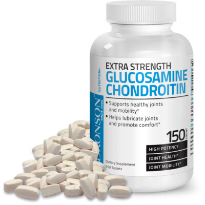 Glucosamine 1500 mg and Chondroitin EXTRA STRENGTH JOINT SUPPORT, 150 Tablets