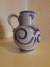 Bembel, Krug, Weinkrug Salzglasur blau/grau  Steingut  1 Liter