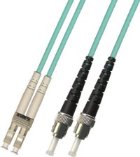 150 Meter 10Gb OM3 Multimode Duplex Fiber Optic Cable 50/125 LC-ST Aqua
