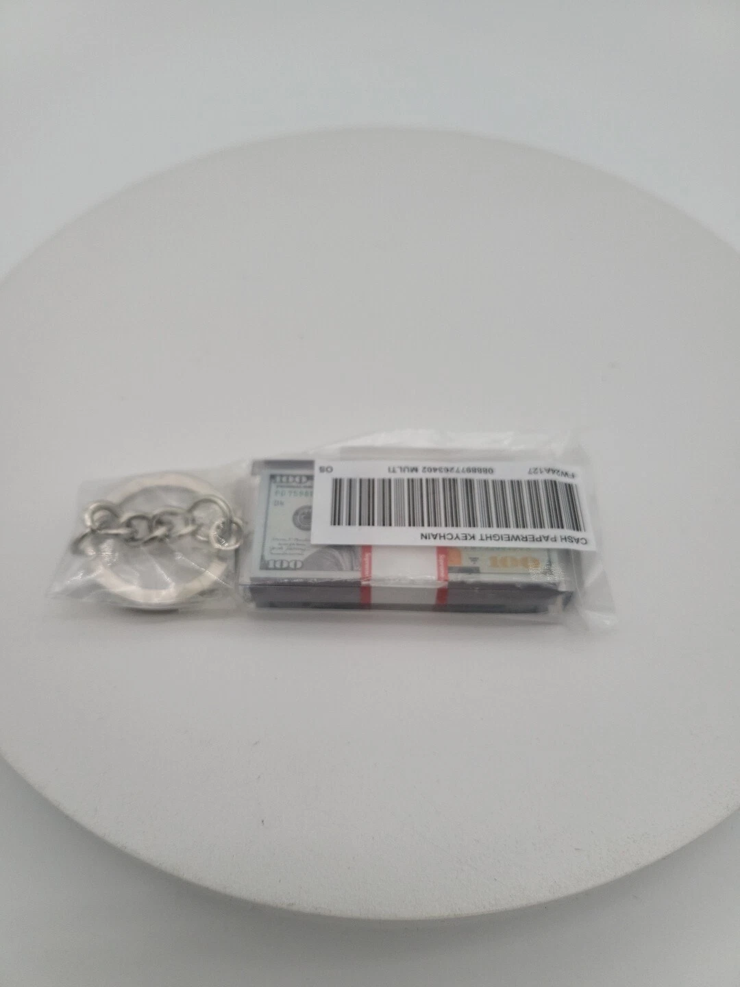 Porte clés transparent Supreme Cash Paperweight FW24 argent cadeau DS épuisé Benjamin neuf