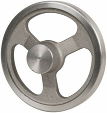 Jergens 6", 3 Spoke Offset Handwheel 1-1/2" Hub, Aluminum Alloy