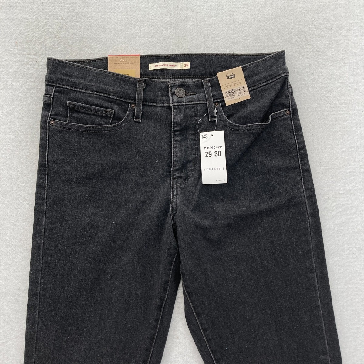 Levi's 311 Shaping Skinny Jeans Women's 29 Black Stretch Denim Mid