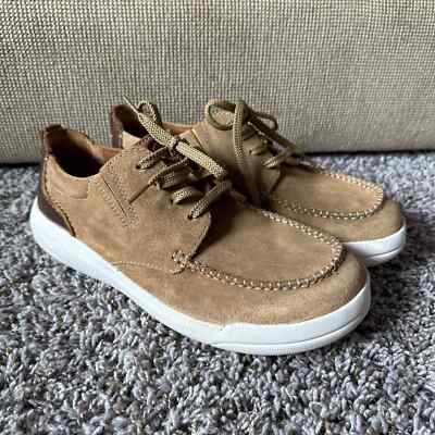 Clarks Mens Driftway Low Beige Leather Sneaker Moccasin Shoes Size 9.5 Clarks Mens Driftway Low Beige Leather Sneaker Moccasin  main image 2
