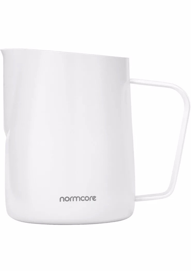 Normcore Milk Pitcher with Round Spout - Espresso Steaming Pitcher White