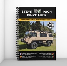 STEYR PUCH PINZGAUER : Restaurierungsnotizbuch + Geschenk! - KOSTENLOS VERSAND