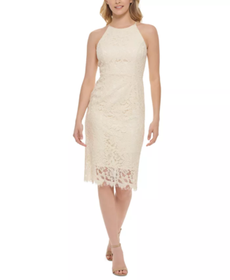 pronovias wedding dress lace sleeves Sleek Lace Sheath Wedding Dress main image 1
