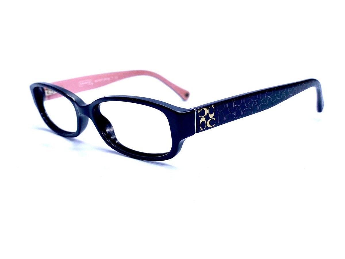 Coach HC6001 Sm Emily 5053 Black Pink Rectangle Eyeglasses 50-15 135 New Coach 5053 Shiny Black Pink HC 6001 Emily Eyeglasses Frames  main image 4
