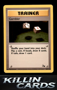 Gambler 60/62 Common Fossil Pokemon Card NM