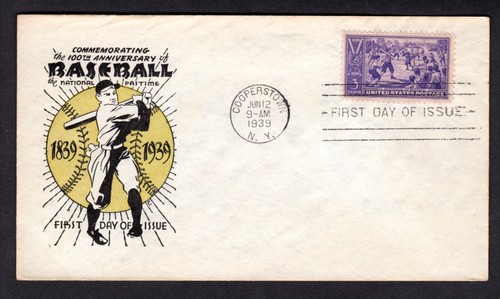 1939 Baseball Centennial ~ FDC ~ Cachet Collection ~ Cooperstown, NY Issues! - Picture 4 of 18