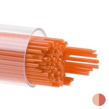 Bullseye Stringers Approx. 1MM.DIA.x17.75"L. Orange Opal 90 COE.