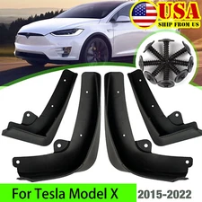4X Front Rear Splash Guards Mud Flaps Mudguards for Tesla Model X 2015-2022