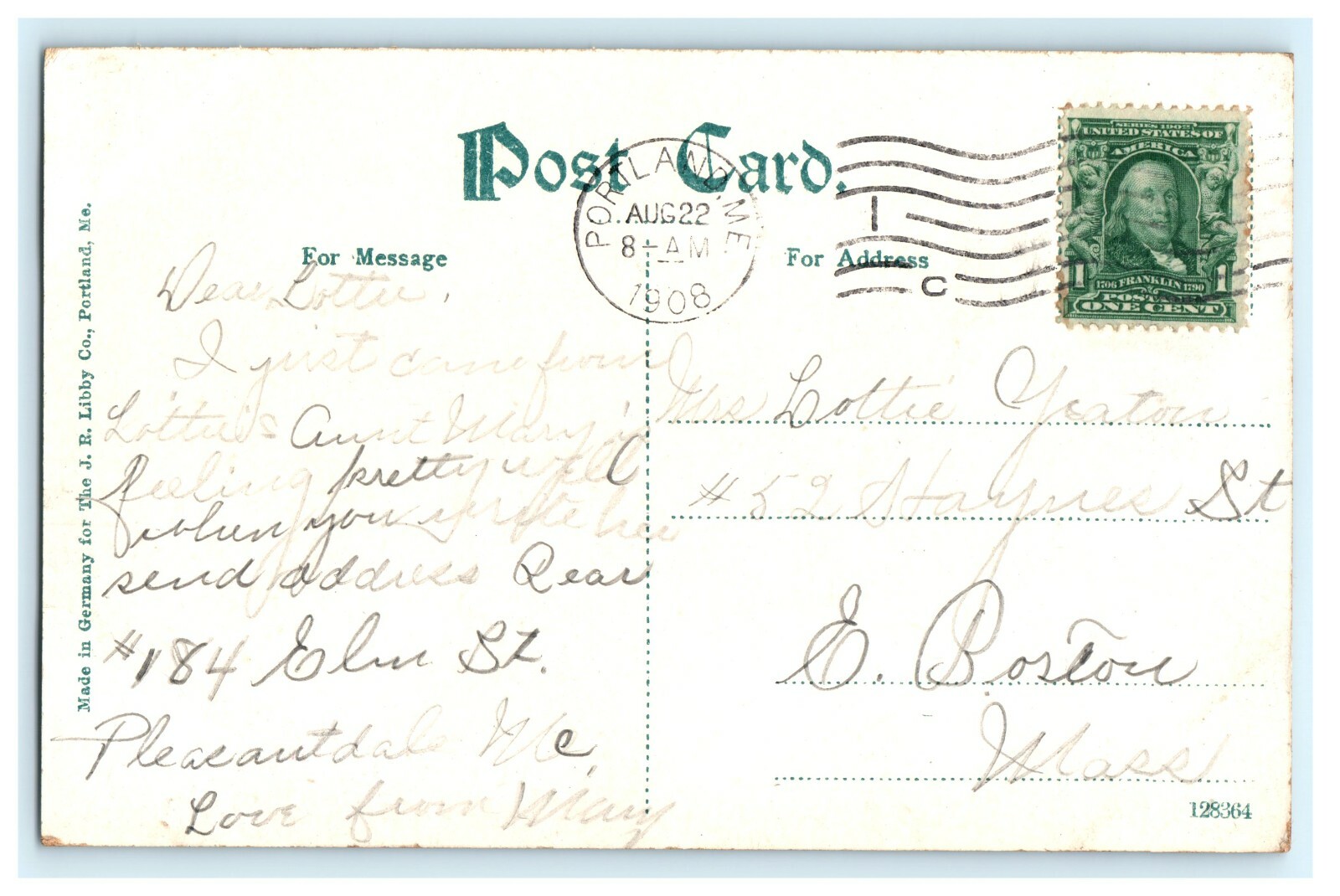 Portland Light House Cape Elizabeth ME Maine Postcard (AP8)