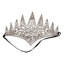 Royal Crown Flexible Headband Silver, 9.5 x 8 in Gothic Adult Costume