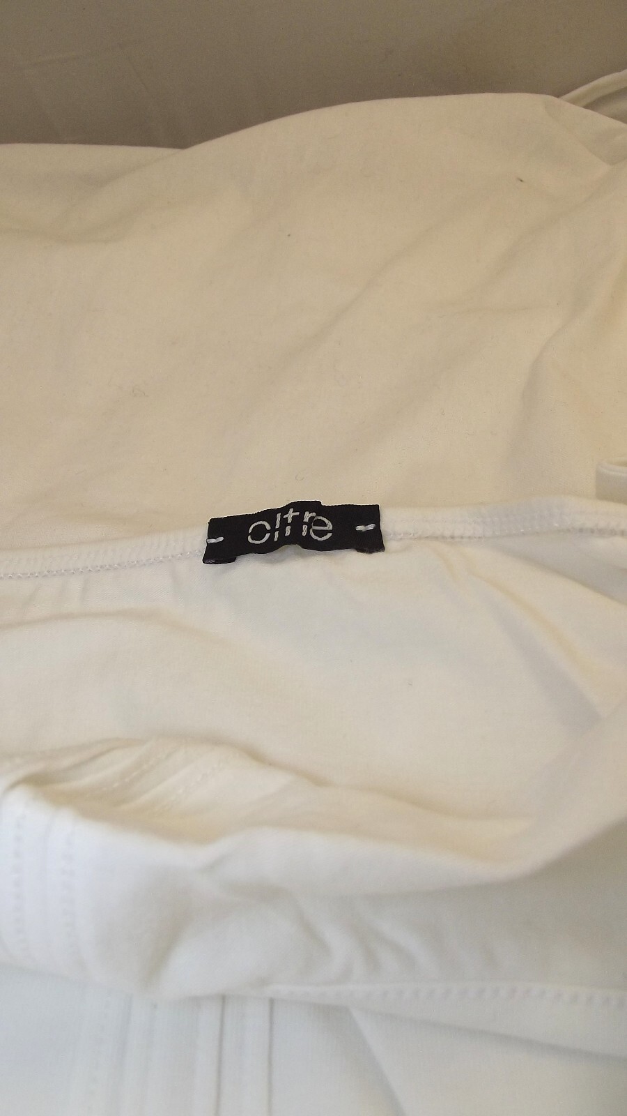 Top donna Oltre Medium M bianco elasticizzato scollo quadrato cotone canotta image 4