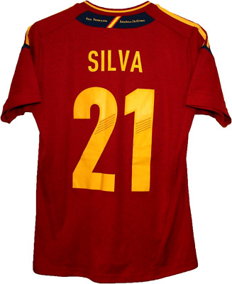 2012 #21 SILVA SPAIN Football SHIRT Jersey ADIDAS size 164cm