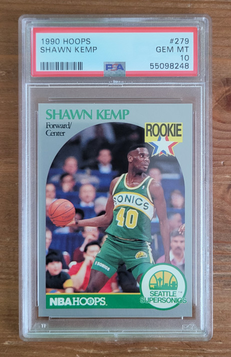 1990 Hoops #279 Shawn Kemp Rookie PSA 10 Seattle Supersonics (C)