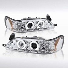 For 1993-1997 Toyota Corolla Chrome Housing Projector Halo Headlights Jdm For 1993-1997 Toyota Corolla Chrome Housing Projector Halo Headlights Jdm