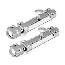 XFORT Heavy Duty Door Bolt – Surface Slide Deadlock Catch with Screws - 2 Pack