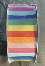 Member's Mark Premium Quality Wired Edge Bright Ribbon, 2,5" Wide x 50 Yards