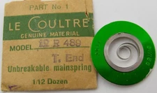 LeCoultre 489 watch movement part T-end TIME mainspring 770 in white alloy