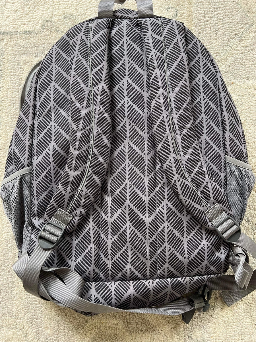 L.L. Bean Backpack School Unisex Gray Pattern Large Multi Pockets Zip | eBay
