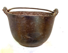 Vintage lead melting pot