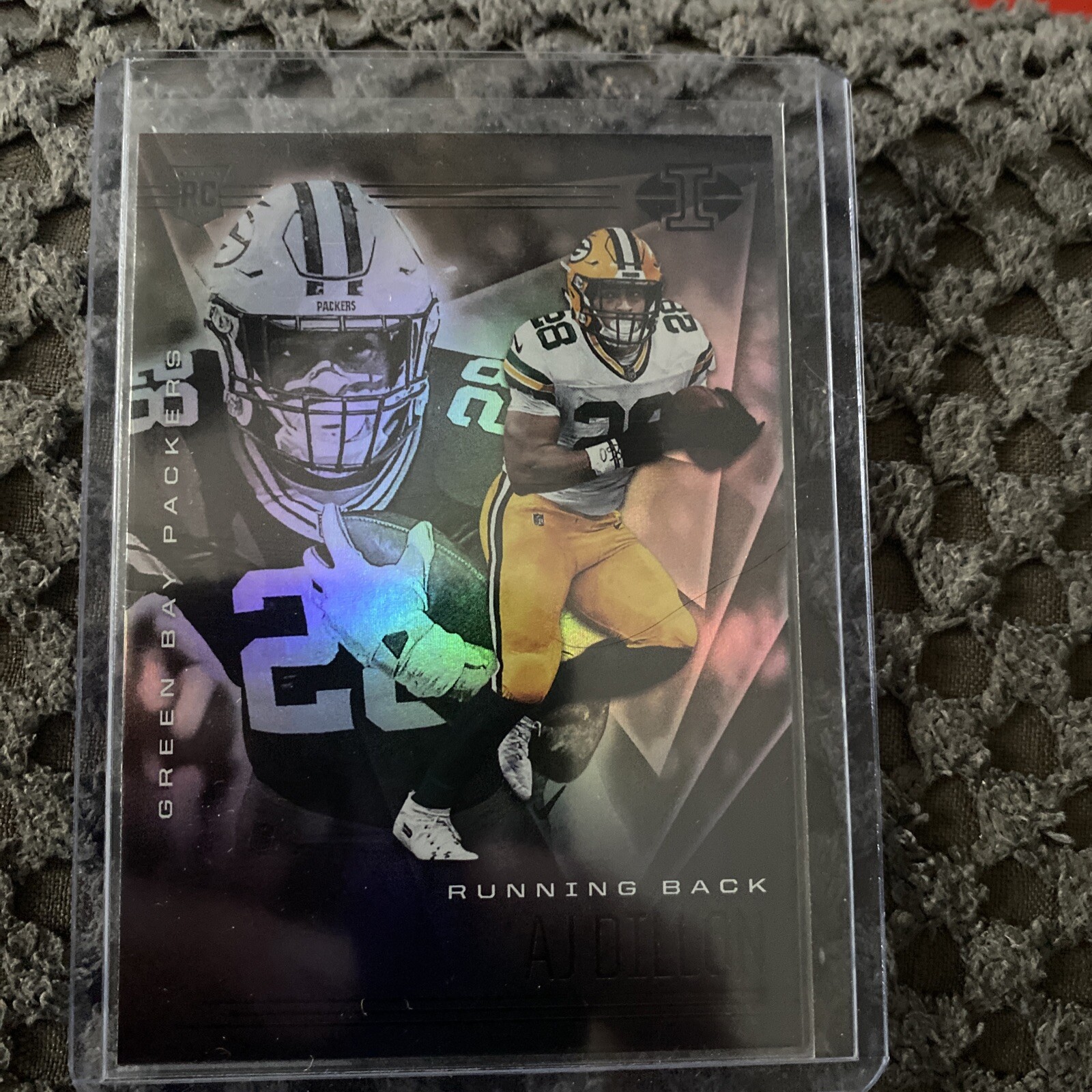 2020 Panini Illusions ##26 AJ Dillon rookie RC card Packers