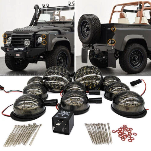 Full LED Smoked lights+headlights For Fog Reverse For Land Rover 90/130 Defender - Image 2 of 4