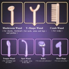 7pcs Glass Tube Glass Wand Red/Blue/Purple Ray Facial Care For Beauty Machine US