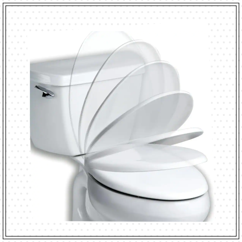 Bemis Atwood Round Front Toilet Seat Slow Close Closed Enameled Wood in