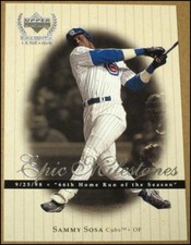 1999 Upper Deck Century Legends Epic Milestones Sammy Sosa Card EM6 Chicago Cubs