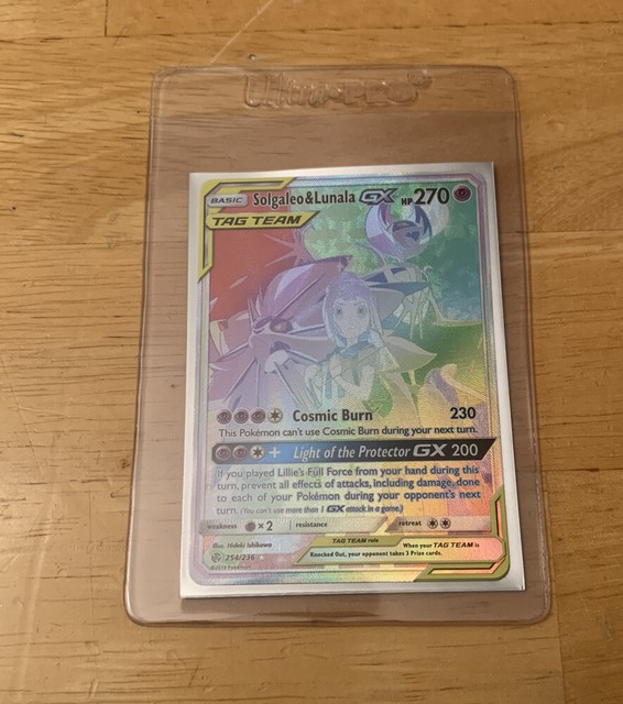 Solgaleo & Lunala GX Cosmic Eclipse 254/236 Secret Rare Rainbow NM PACK
