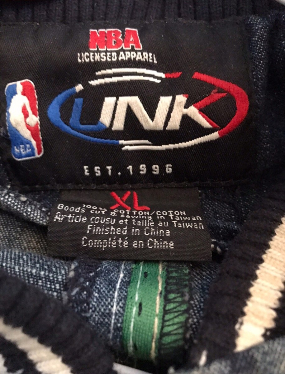 Vintage UNK NBA Team Logos Denim Bomber Jacket XL Mens Basketball