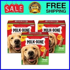 Milk-Bone Original Dog Biscuits, Large Crunchy Dog Treats, 10 lbs x 3 Pack