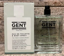 The Gent British Grooming Men's Cologne De Toilette Tea Tree & Sandlewood 3.3 fl