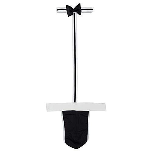 Men Sexy Underwear, Bow Tie Briefs Pouch Thong, Mens Low-Rise One Size Black - Bild 2 von 7