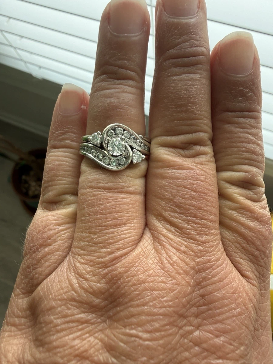 Kay Jewelers Diamond Engagement & Wedding Ring Set White Gold