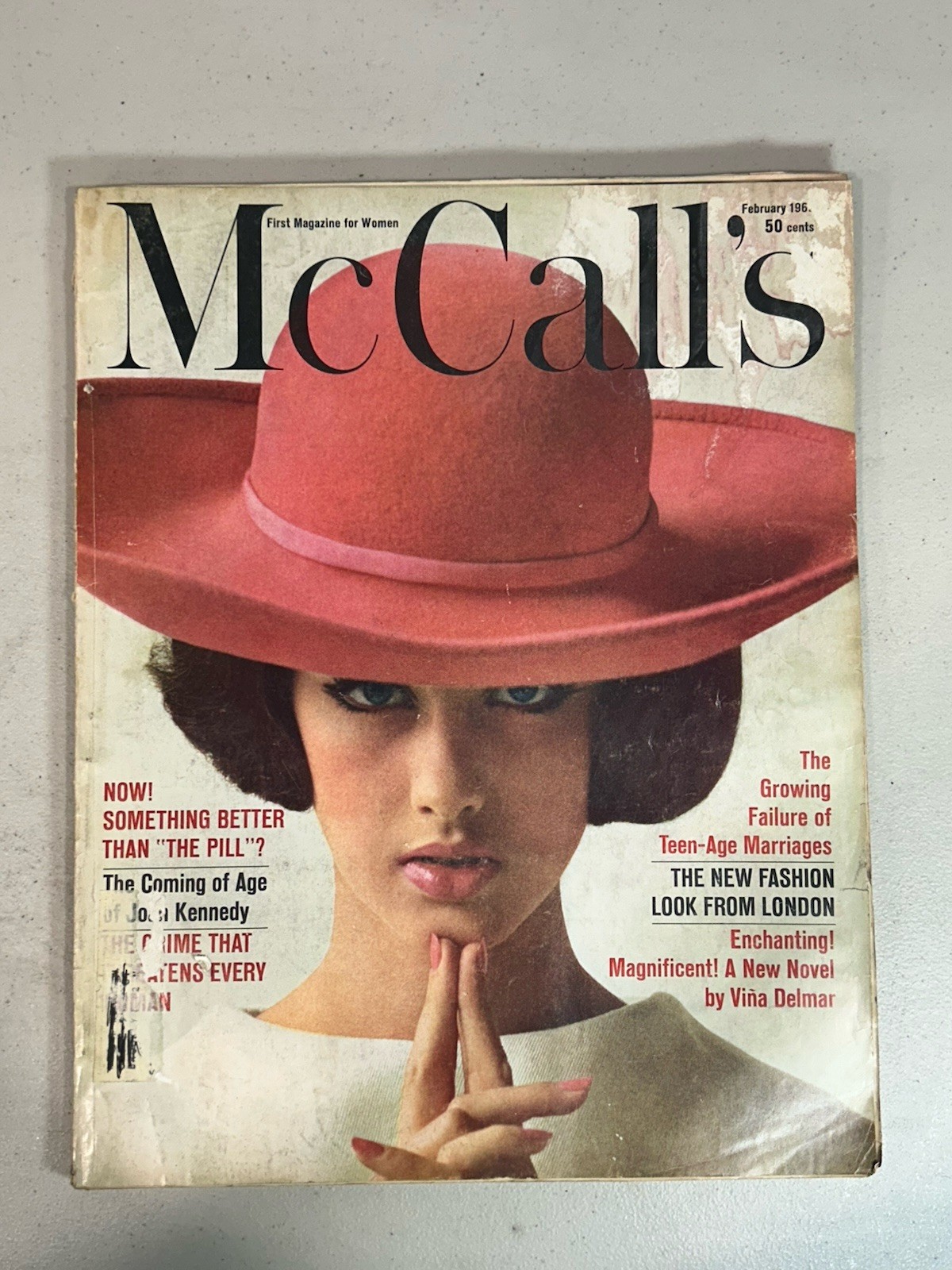McCall's Magazine - February 1965 - Joan Kennedy - London Fashion - Vina Delmar