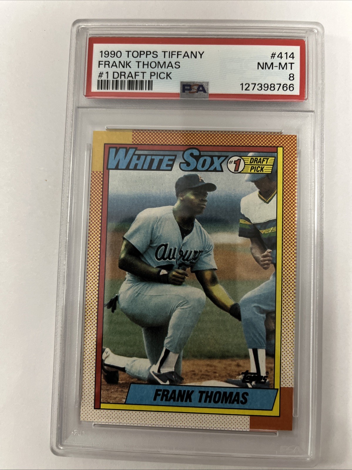 1990 Topps Tiffany #414 Frank Thomas 1 Draft Pick PSA 8 NM-MT