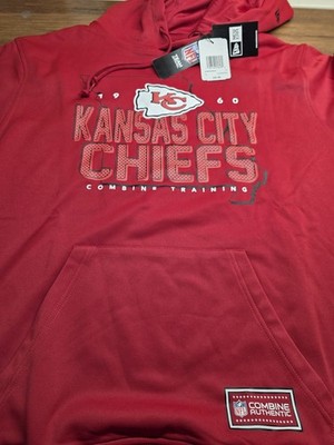 New Era Kansas City Chiefs Hoodie XL Red Pullover - Combine Authentic Sweatshirt