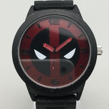 Marvel Dead Pool Mens Watch 45mm Red Dial Bla...