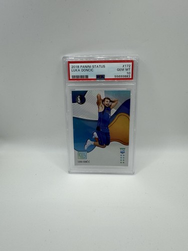 Luka Doncic 2018-19 Panini Status Green #172 RC Rookie PSA 10 Gem Mint SSP 🔥