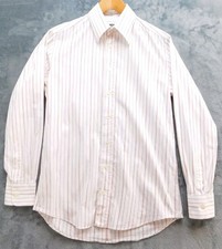 Dolce&Gabbana Men's Slim Long Sleeve Dress Shirt 15-3/4 40 Striped WhitePink