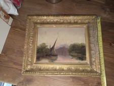 H Clements Signed Oil Painting Country Scene Possibly Henry Clements?