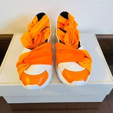 EMILIO PUCCI Ribbon Sneaker Sandal Style Orange Size 24.5cm Rare Design